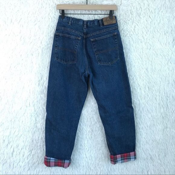 EXCELLENT CONDITION GUIDE GEAR VINTAGE PLAID FLANNEL-LINED HEAVY MOM JEAN SIZE 8 - Picture 2 of 8